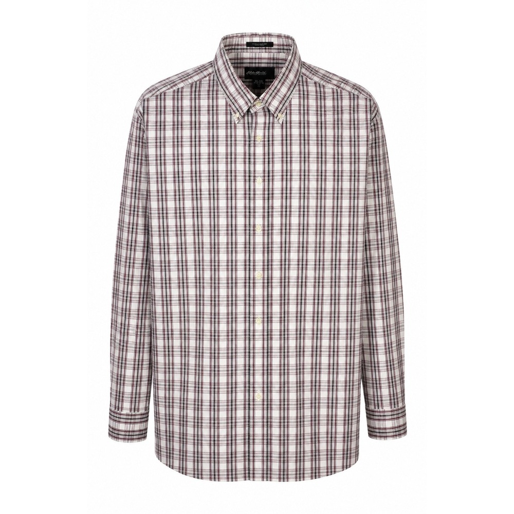 Eddie Bauer Mens‎ 3XLT Plaid Button Down Shirt Wrinkle Resistant 100% Cotton